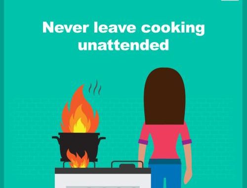 CFA_unattended_cooking_instagram A woman and a cooker